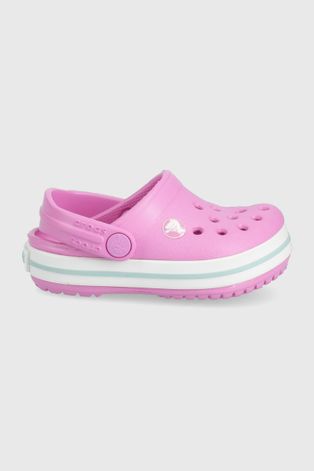Παιδικές παντόφλες Crocs χρώμα: ροζ