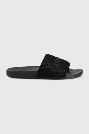 Armani Exchange papuci barbati, culoarea negru