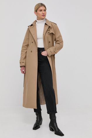 Kabát Birgitte Herskind dámsky, béžová farba, prechodný,