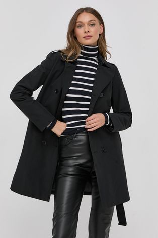 Kabát MAX&Co. dámsky, čierna farba, prechodný,