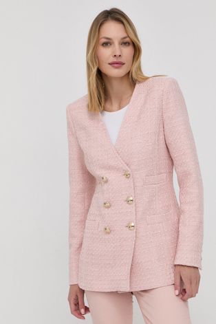 Пиджак Marciano Guess цвет розовый двубортный узор