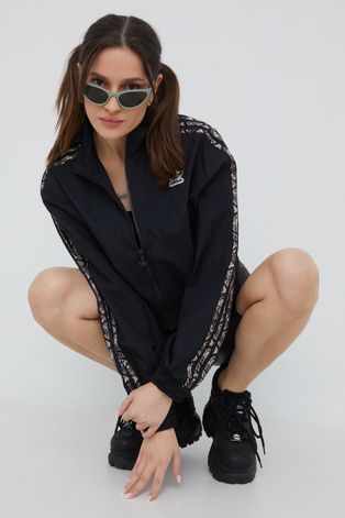 adidas Originals kurtka damska kolor czarny przejściowa oversize