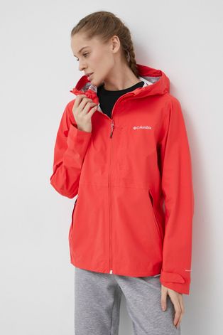 Columbia kurtka outdoorowa Omni-Tech Ampli-Dry kolor czerwony przejściowa