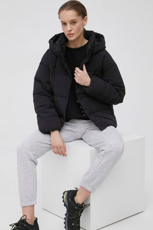Outhorn rövid kabát női, fekete, téli, oversize