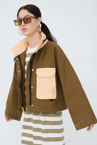 Jakna The North Face M66 Utility Field Jacket za žene, boja: smeđa, za prijelazno razdoblje, oversize