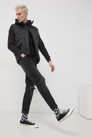 Tommy Jeans Bezrękawnik męski kolor czarny zimowy