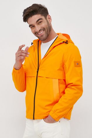 Tommy Hilfiger kurtka męska kolor pomarańczowy przejściowa