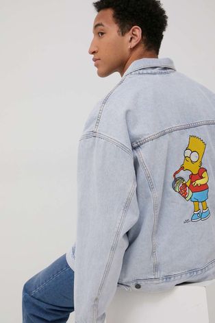 Džínová bunda Levi's X Simpson pánská, přechodná, oversize