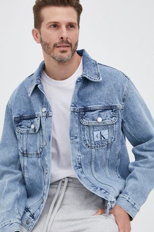 Rifľová bunda Calvin Klein Jeans pánska, prechodná,