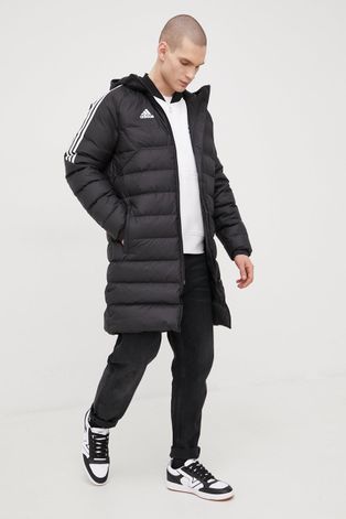 Páperová bunda adidas Performance pánska, čierna farba, zimná