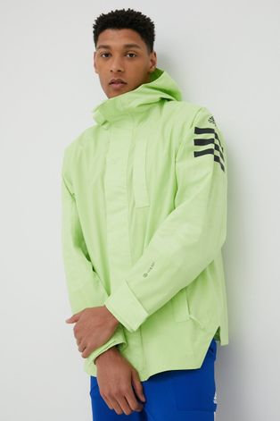 Kišna jakna adidas Performance Utilitas za muškarce, boja: zelena, za prijelazno razdoblje