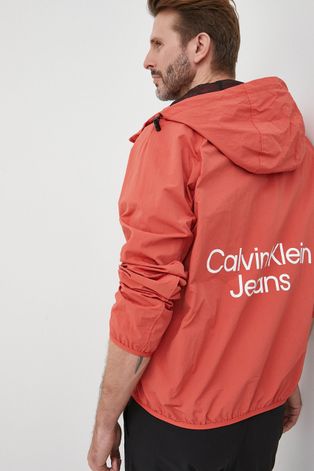 Яке Calvin Klein Jeans мъжка в оранжево с преходна изолация