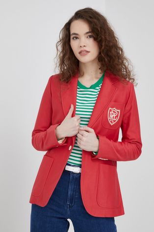 Polo Ralph Lauren marynarka kolor czerwony jednorzędowa
