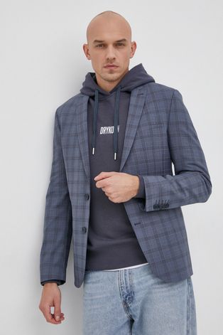 Пиджак с примесью шерсти Drykorn мужская цвет синий