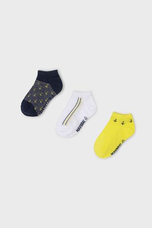 Detské ponožky Mayoral (3-pak) žltá farba