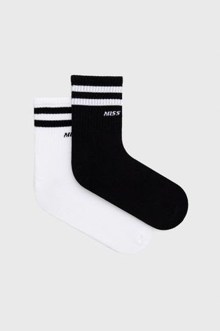 Čarape Miss Sixty (2-pack) za žene, boja: crna