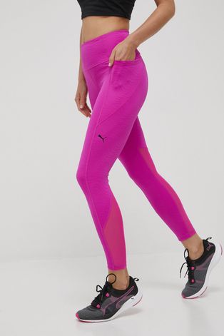 Κολάν προπόνησης Puma Flawless γυναικείο, χρώμα: ροζ