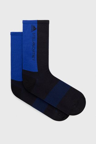 Κάλτσες adidas by Stella McCartney γυναικεία, χρώμα: ναυτικό μπλε