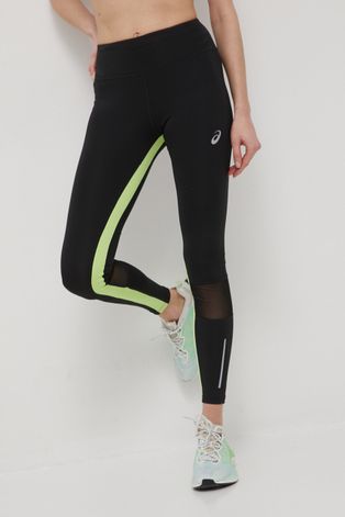 Asics legginsy do biegania Summer Lite-Show damskie kolor czarny wzorzyste