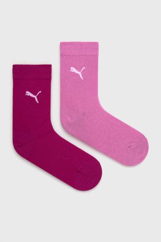 Παιδικές κάλτσες Puma (2-pack) χρώμα: ροζ