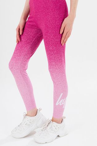 Hype legginsy dziecięce kolor różowy wzorzyste