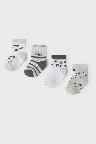 Дитячі шкарпетки Mayoral Newborn 4-pack колір сірий