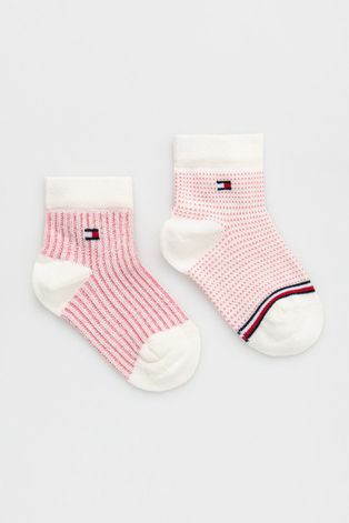 Детски чорапи Tommy Hilfiger в розово