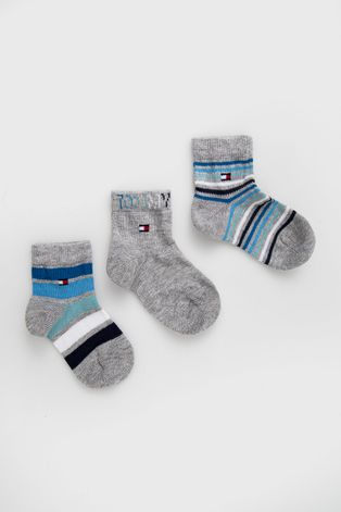 Dječje čarape Tommy Hilfiger boja: siva