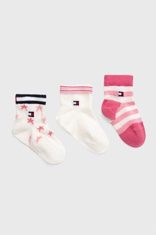 Dětské ponožky Tommy Hilfiger růžová barva