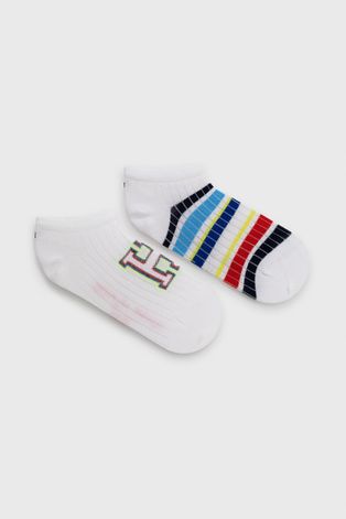 Dětské ponožky Tommy Hilfiger bílá barva