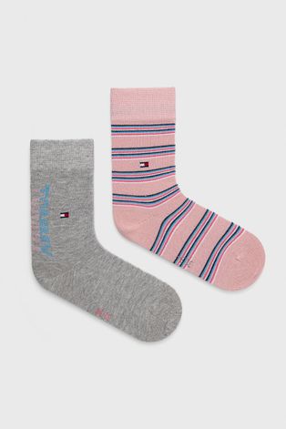 Dětské ponožky Tommy Hilfiger růžová barva
