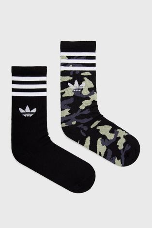 Чорапи adidas Originals (2 чифта) мъжки в черно