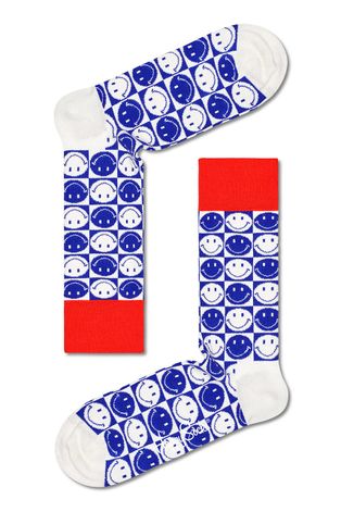 Κάλτσες Happy Socks ανδρικός, χρώμα: άσπρο