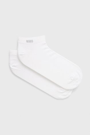 Κάλτσες BOSS (2-pack) ανδρικές, χρώμα: άσπρο