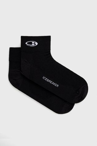 Κάλτσες Icebreaker Run+ Ultralight Mini χρώμα: μαύρο
