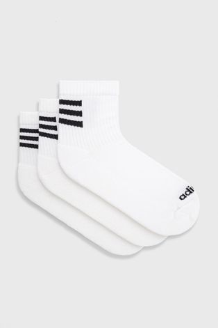 Κάλτσες adidas (3-pack) χρώμα: άσπρο