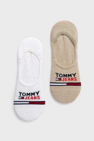 Čarape Tommy Jeans boja: bež