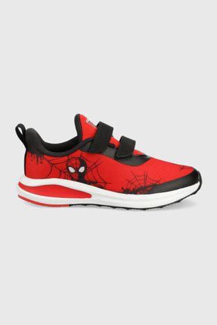 Дитячі кросівки adidas Fortarun X Spiderman колір червоний