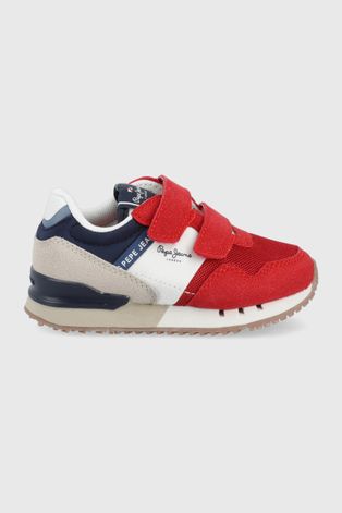 Detské topánky Pepe Jeans červená farba