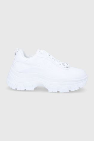 Topánky Guess biela farba, na platforme