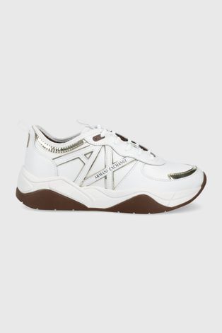 Armani Exchange pantofi culoarea alb