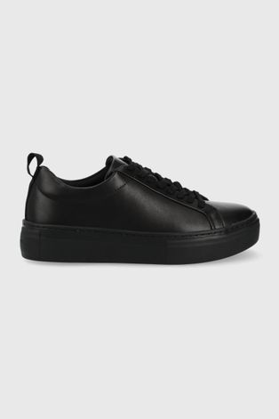 Δερμάτινα αθλητικά παπούτσια Vagabond Zoe Platform χρώμα: μαύρο