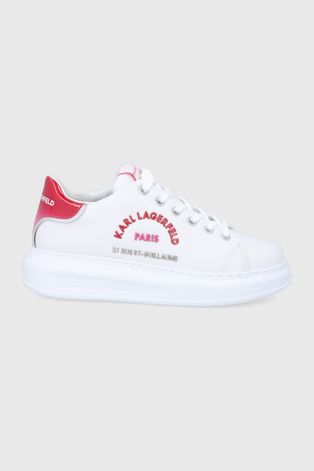 Δερμάτινα παπούτσια Karl Lagerfeld KAPRI χρώμα: άσπρο