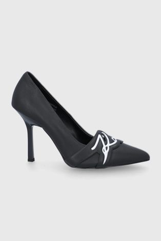 Шкіряні туфлі Karl Lagerfeld Sarabande колір чорний
