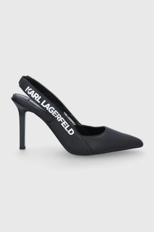 Шкіряні туфлі Karl Lagerfeld Sarabande колір чорний
