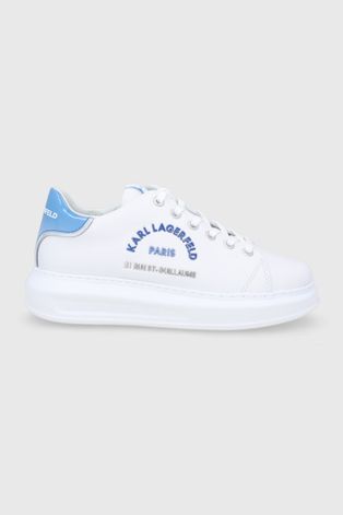 Шкіряні черевики Karl Lagerfeld Kapri колір білий