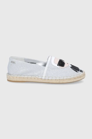 Espadrilky Karl Lagerfeld Kamini stbrn barva