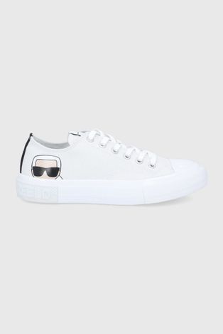 Πάνινα παπούτσια Karl Lagerfeld Kampus Iii γυναικεία, χρώμα: άσπρο