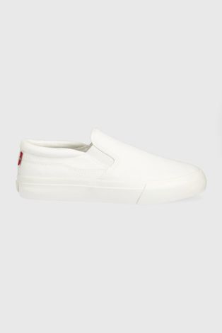 Πάνινα παπούτσια Levi's Decon Slip On S χρώμα: άσπρο