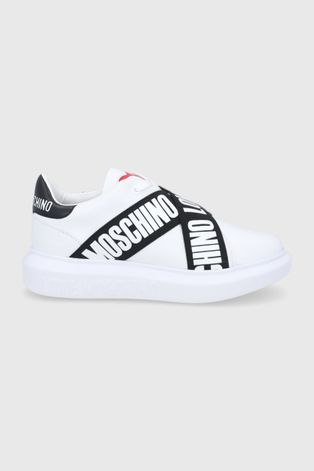 Δερμάτινα παπούτσια Love Moschino χρώμα: άσπρο